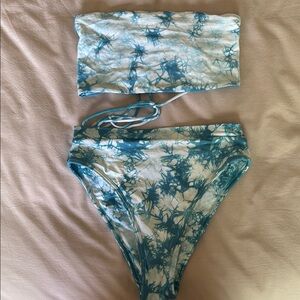 LSPACE Beach Wave Bandeau in Aqua